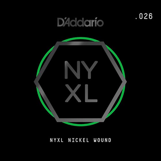 D'Addario NYXL Nickel Wound Single String, .026