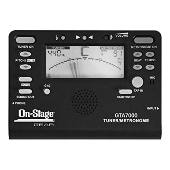 On Stage Stands Chromatic Tuner, Metronome, Tone Generator