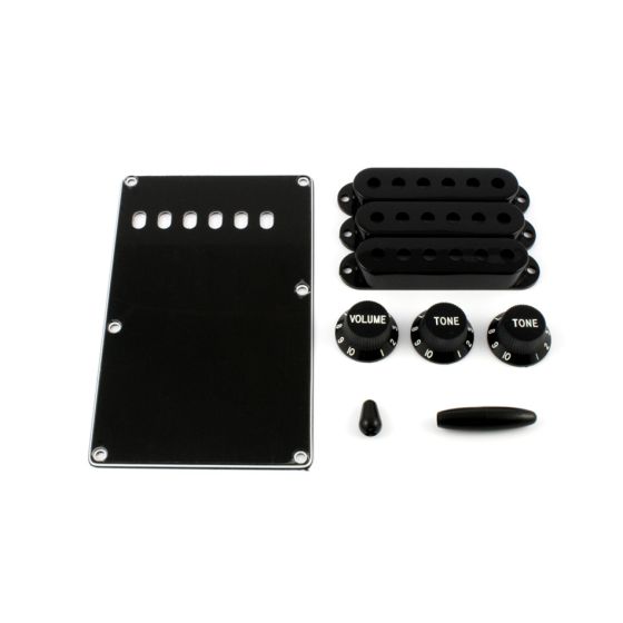 All Parts Accessory Kit For Stratocaster Black