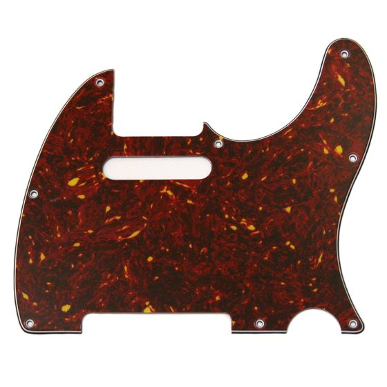 All Parts Pickguard for Telecaster, 8 screw holes, 3-ply, Vintage Red Tortoise