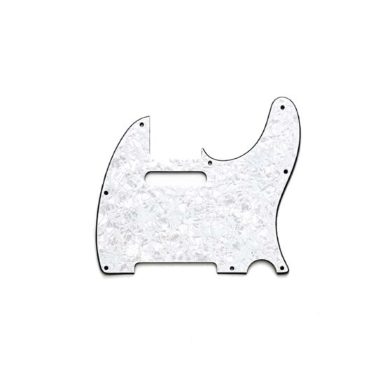 All Parts Pickguard for Telecaster, 8 screw holes, 3-ply, White Pearloid