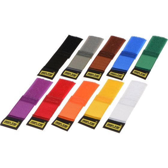 Rip-Tie Cable Wrap 1x6, 10-Pack, Rainbow
