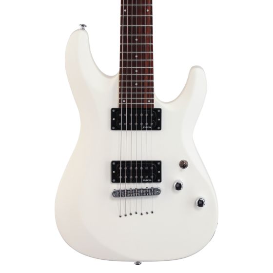 Schecter C-8 Deluxe 8-String Electric Guitar Rosewood Fretboard Satin White