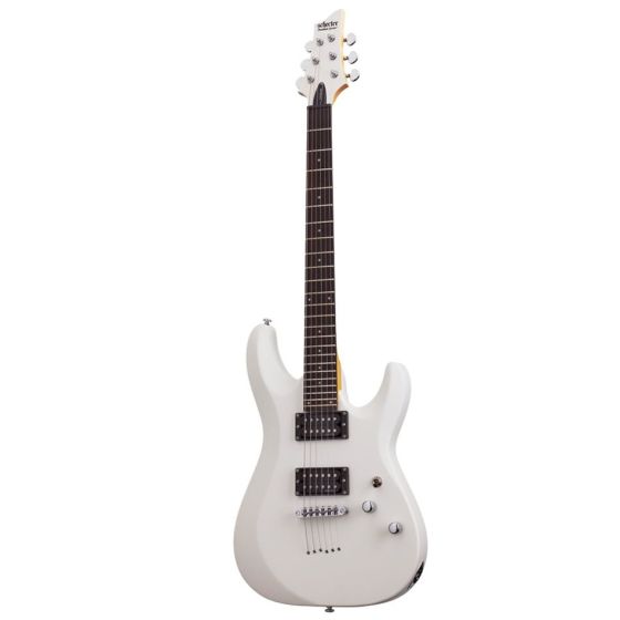 Schecter C-6 Deluxe Electric Guitar Rosewood Fretboard Satin White