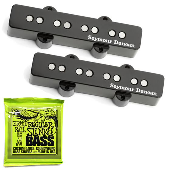Seymour Duncan SJB-2 Hot Jazz Bass Neck & Bridge Pickup Set FREE Bass Strings
