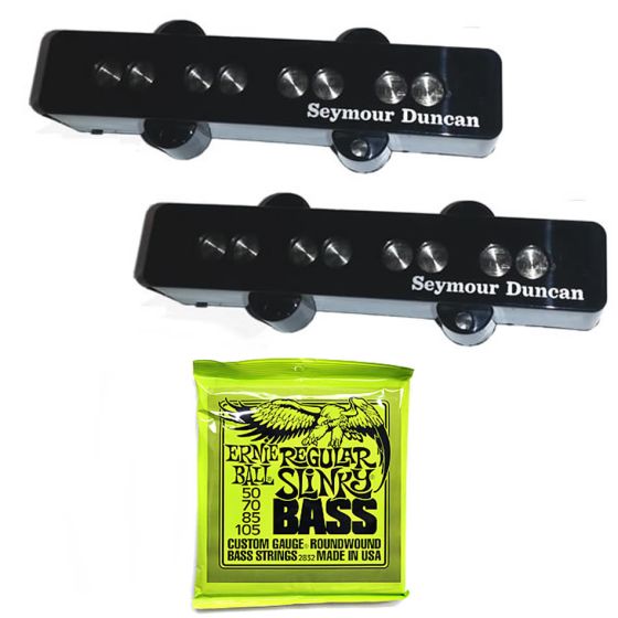 Seymour Duncan SJB-3 Quarter Pound Jazz Bass Pickup Set FREE Fender Bass Strings