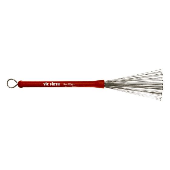 Vic Firth LW Live Wire Retractable Drum Brushes, Pair