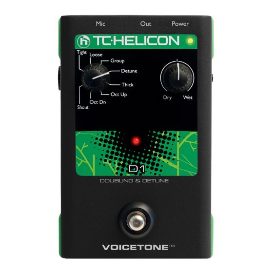 TC-HELICON VoiceTone D1 Vocal Doubling and Detune Effects Pedal