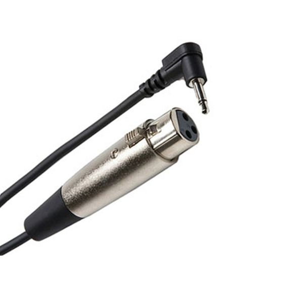 Hosa XVM-105F Camcorder Microphone Cable, XLR3 Female to Right-angle 3.5 mm TRS 5ft