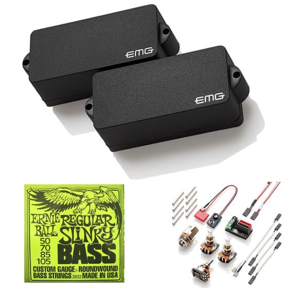 EMG P-Bass Precision 4-String Pickup Set w/Ernie Ball Regular Strings