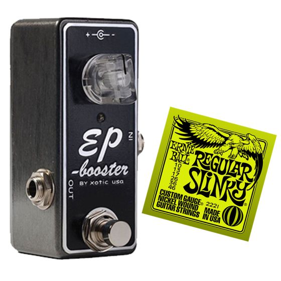 Xotic EP Booster Electric Guitar Effects Pedal FREE Ernie Ball Slinky Strings