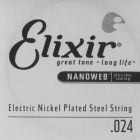 Elixir 15224 Nanoweb Electric Nickel Plated Single String, .024