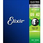 Elixir 19002 Optiweb Coated Nickel Plated Electric Guitar Strings Super Light 9-42