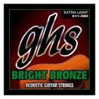 GHS Bright Bronze Acoustic Strings, Extra Light