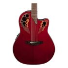 Ovation CE48 Celebrity Elite Acoustic-Electric Guitar Transparent Ruby Red