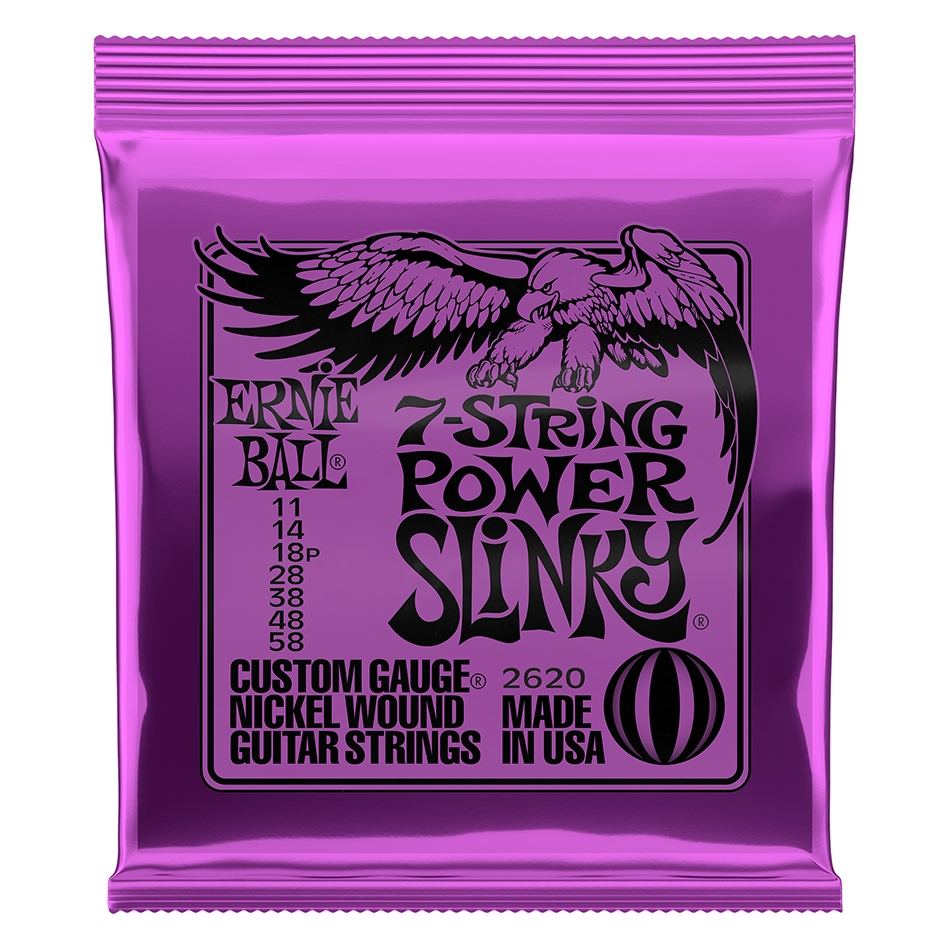 Ernie Ball 7-string Power Slinky Nickel Wound Electric Guitar Strings