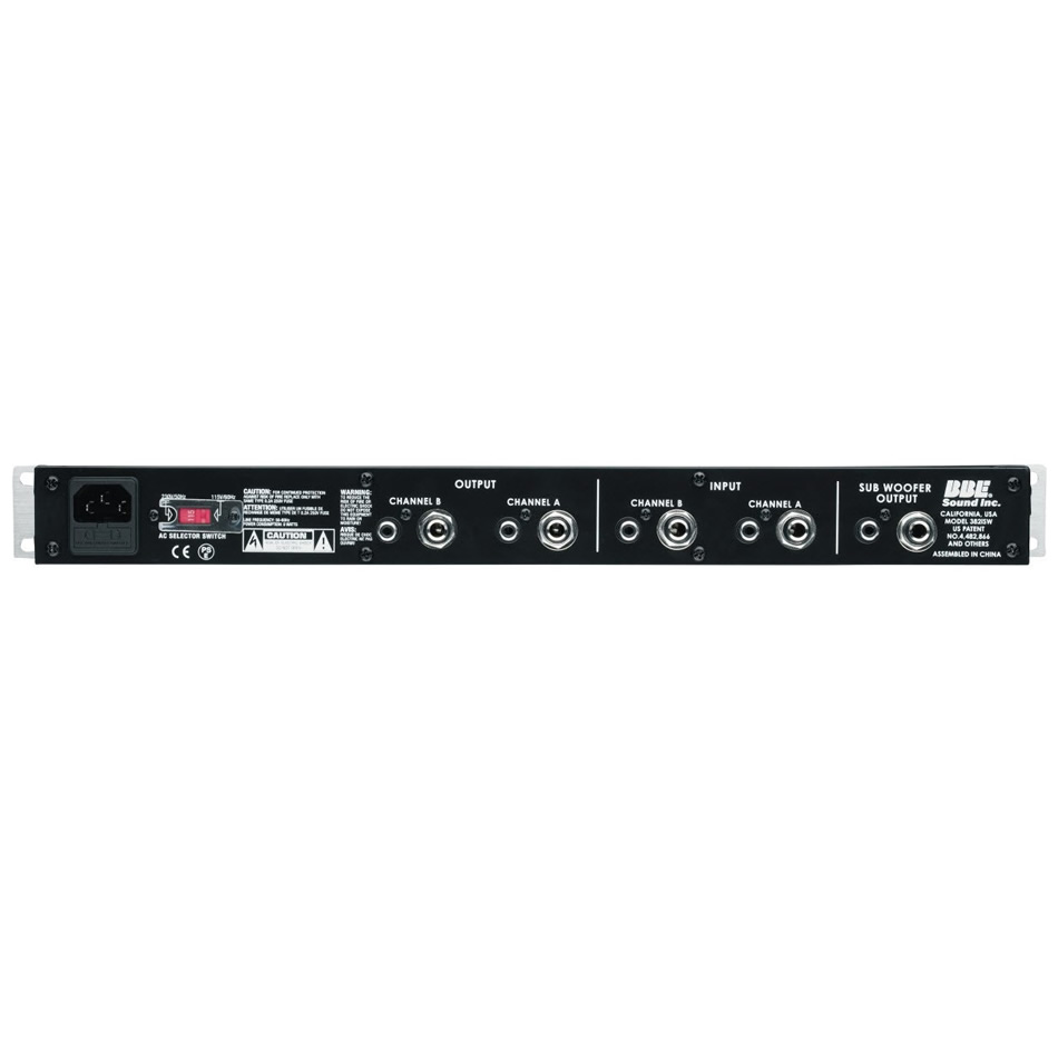 BBE 382i SW Sonic Maximizer with Subwoofer Output Control Rear