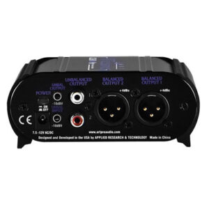 ART Two Channel Pro Converter. XLR, RCA and 1/8" I/O w/ 12V AC Adaptor NEW rear view