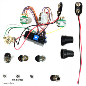Bartolini HR3.4/918 Pre-wired Active Preamp Harness 9V/18V Three Band EQ
