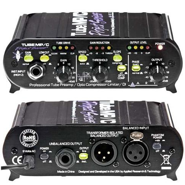 ART Tube MP Project Series Tube Mic Microphone Preamp w/Compressor DEMO both sides
