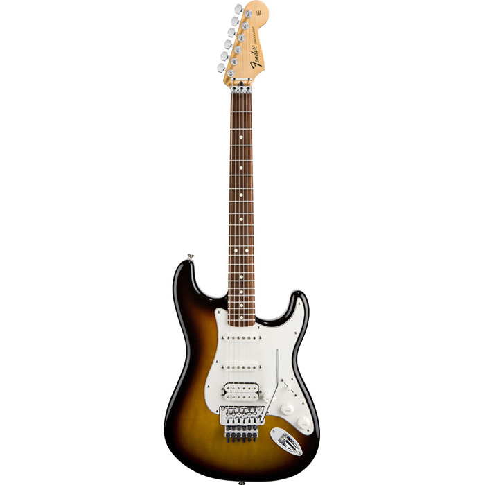 Fender Floyd Rose Standard Strat HSS Brown Sunburst w/Suhr Riot Distortion Pedal-38206