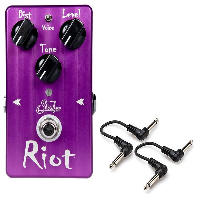 SUHR Riot Distortion Guitar Pedal with 2 FREE 6" Patch Cables-0