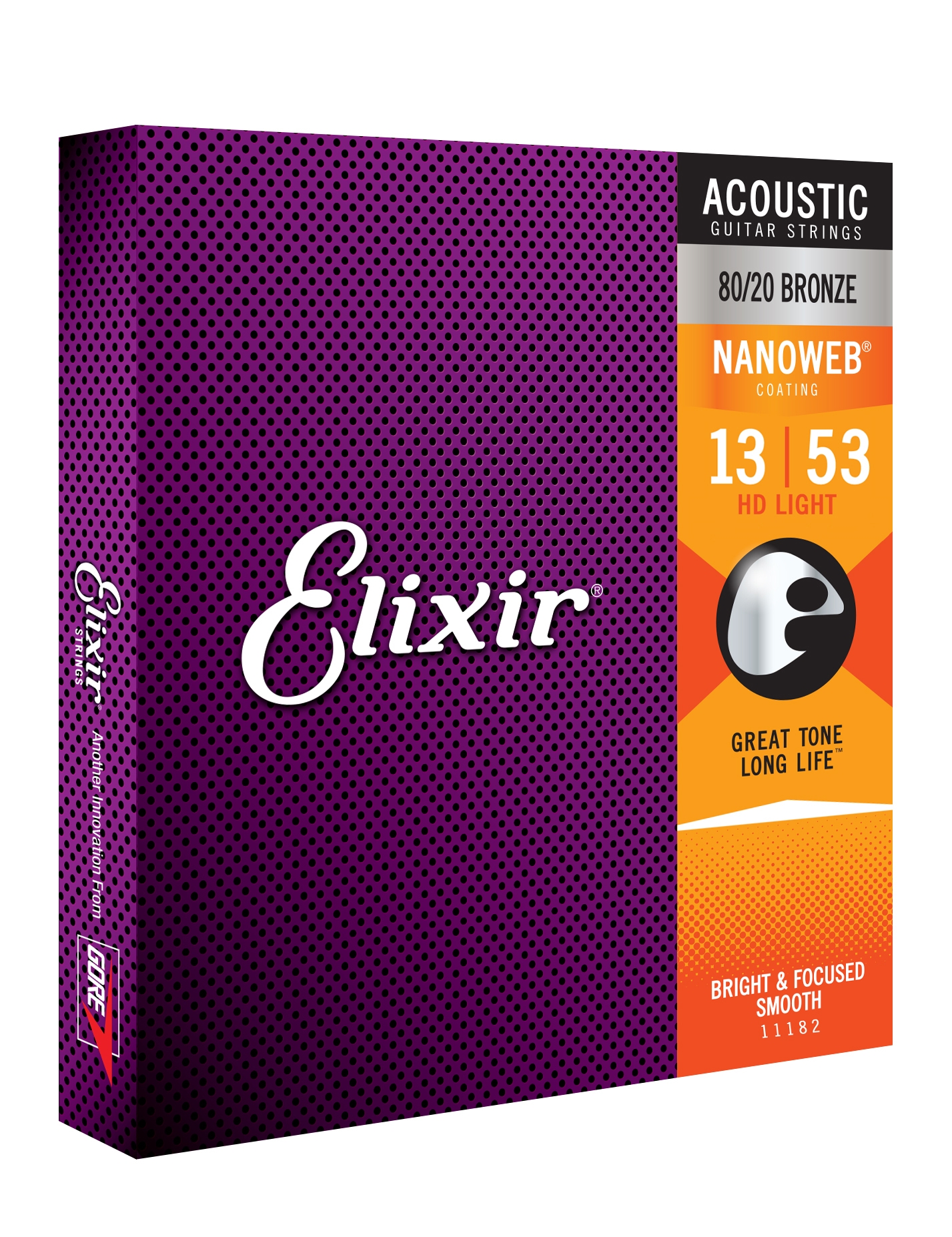 ELIXIR Acoustic Guitar Strings 80/20 Bronze HD Light (13-53) NANOWEB Coating-76441