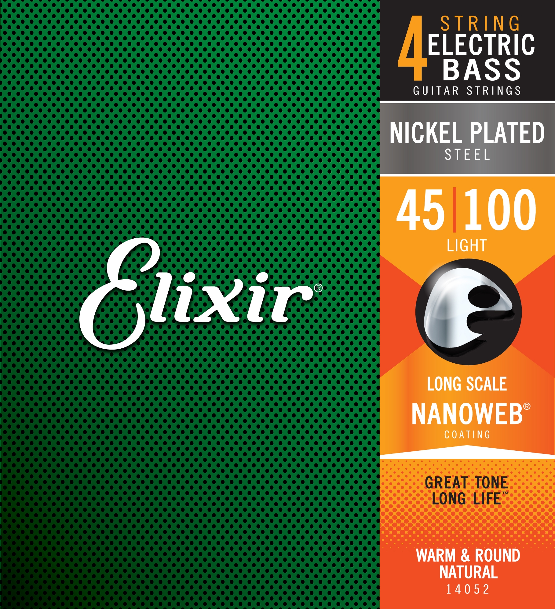 ELIXIR Electric Bass Nickel Plated Steel Strings Light 45-100 NANOWEB Long Scale-0