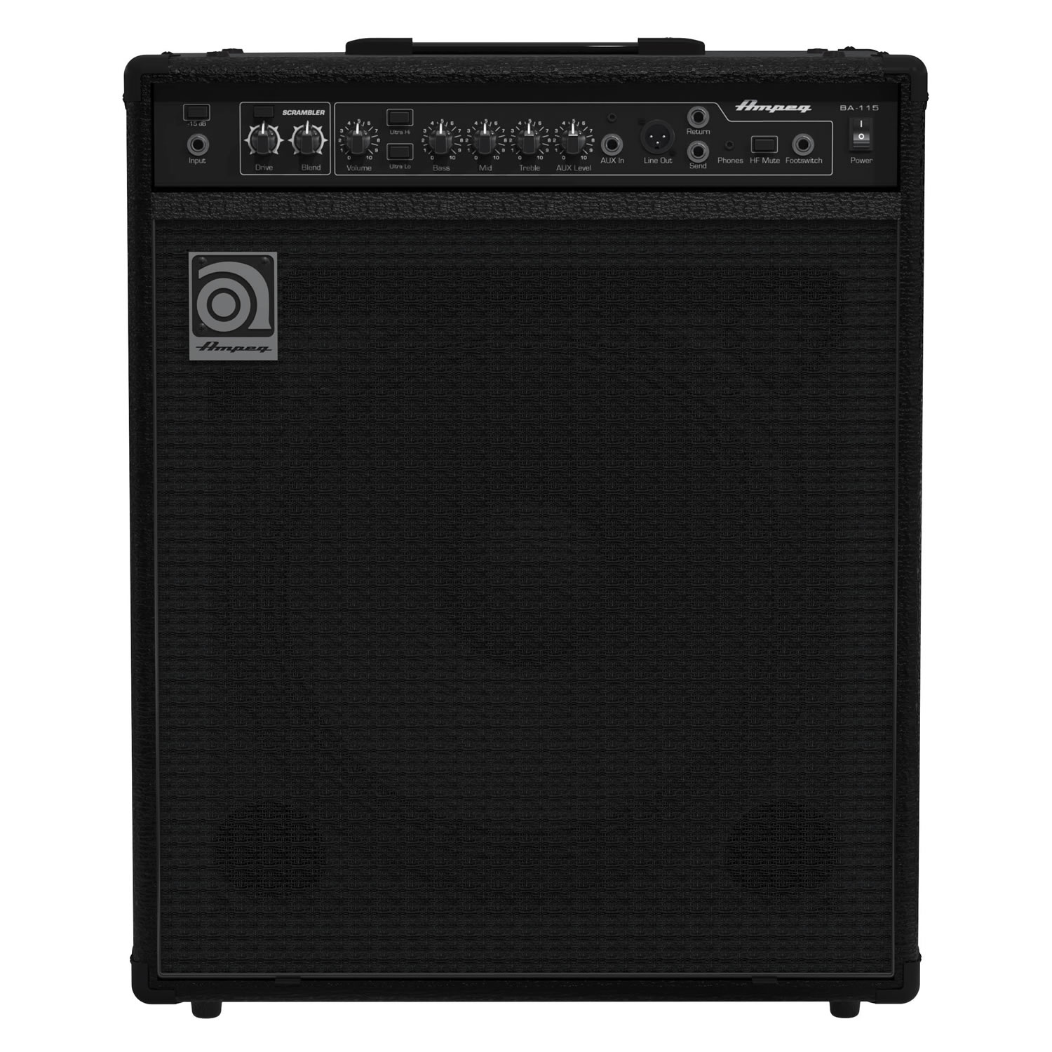 AMPEG BA115v2 1x15 150 Watt Bass Combo Amplifier front