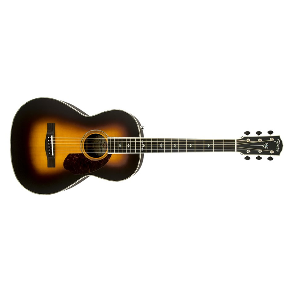 FENDER PM-2 Deluxe Parlor Acoustic Electric Ebony Fretboard Vintage Sunburst front