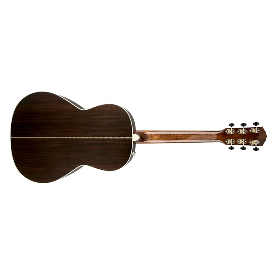 FENDER PM-2 Deluxe Parlor Acoustic Electric Ebony Fretboard Vintage Sunburst back rear