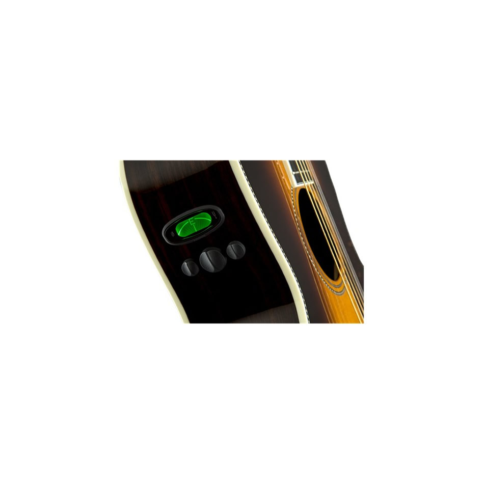 FENDER PM-2 Deluxe Parlor Acoustic Electric Ebony Fretboard Vintage Sunburst preamp