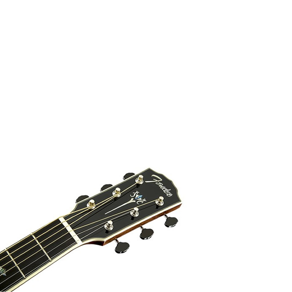 FENDER PM-2 Deluxe Parlor Acoustic Electric Ebony Fretboard Vintage Sunburst headstock