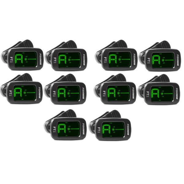 FISHMAN FT-2 Flip-On Clip Chromatic Digital Tuner 10 Pack