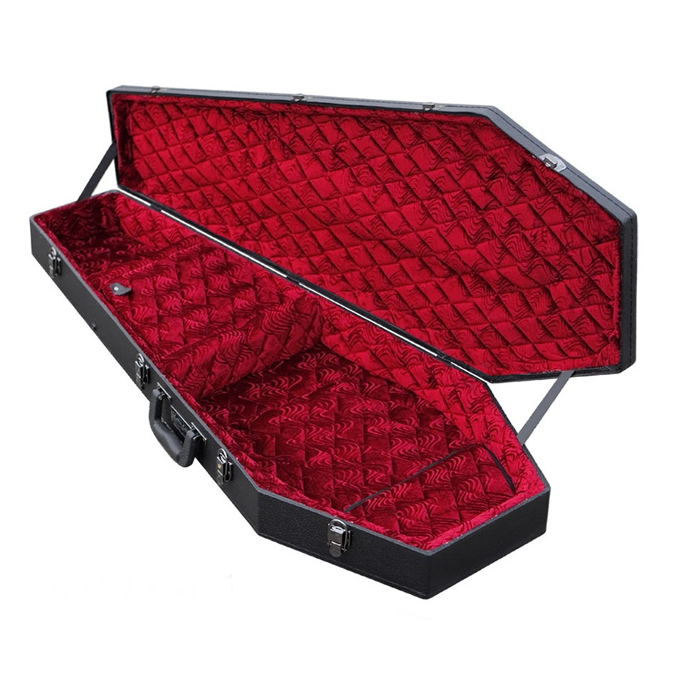 COFFIN CASES Model G-185 Electric Guitar Case open