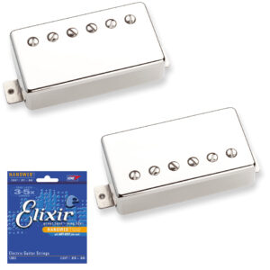 Seymour Duncan SH-PG1N and SH-PG1B Nickel Pearly Gates Humbucker Pickup Set with Free Elixir Light Guitar Strings