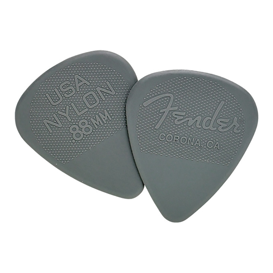 Fender Nylon Guitar Picks .88mm, 12 Pack, Gray