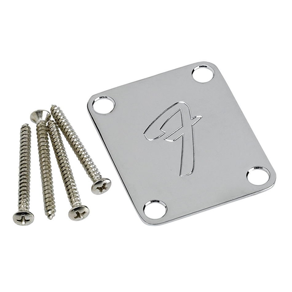 FENDER 4-Bolt '70s Vintage-Style F Logo Neck Plate