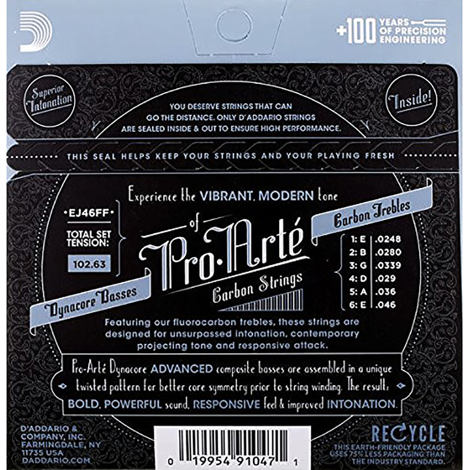 D'Addario EJ46FF SET PRO-ARTE DYNA/CARBON HARD Classical Strings-58407
