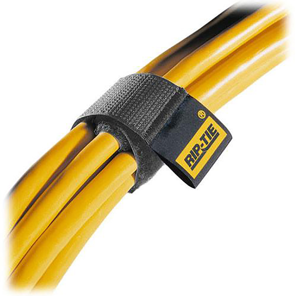 Rip-Tie Cable Wrap, 1" x 21" 10-Pack, Black