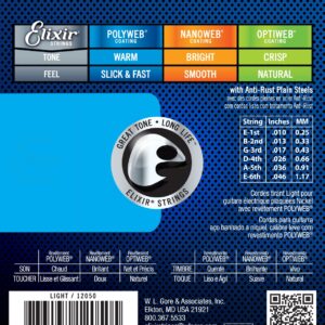 Elixir Nickel Plated Steel w/Polyweb Coating, Light .010-.046 -76410