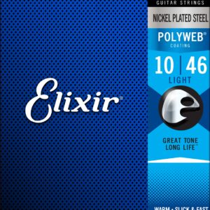 Elixir Nickel Plated Steel w/Polyweb Coating, Light .010-.046 -0