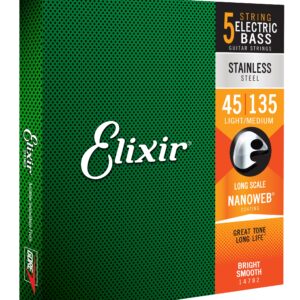 Elixir 5-String Light/Medium Long Scale .045-.135-76393