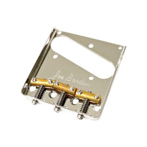 Joe Barden Vintage Tele Bridgeplate and Saddle Kit Nickel-0