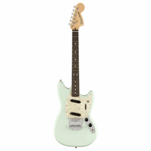 Fender American Performer Mustang RW Neck, (w/gigbag), Satin Sonic Blue-138375