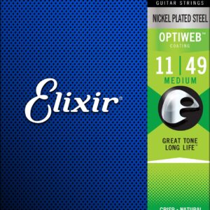 Elixir Electric Nickel Plated Steel with OPTIWEB Coating Medium (.011-0.49)-0