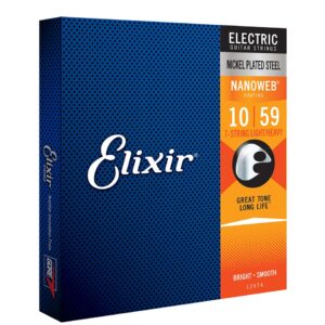 Elixir Electric Nickel Plated Steel w/ NANOWEB Coating, 7-String Light/Heavy (.010-.059)-0