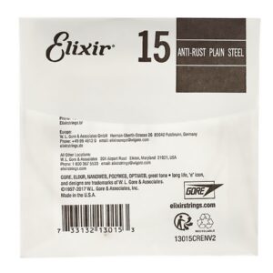 Elixir Anti-Rust Plain Steel Single String, .015-78680
