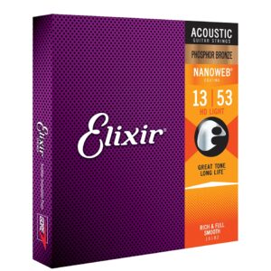 Elixir Guitar Strings, HD Light (.013-.053)-0