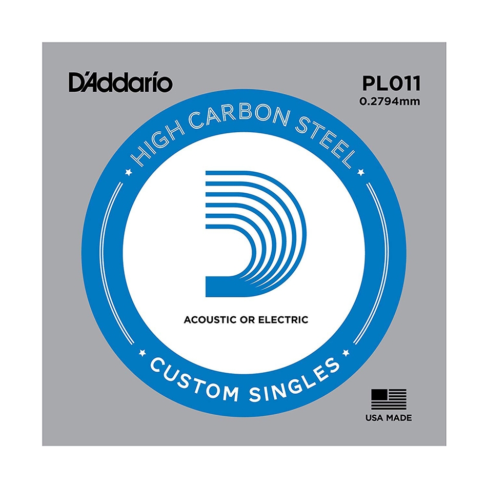 D'Addario 5-Pack Single Plain Steel 011 Guitar String-0